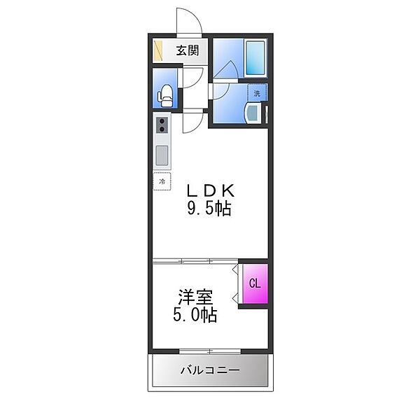 PARKSIDE　MITO ｜大阪府東大阪市友井２丁目(賃貸アパート1LDK・2階・33.95㎡)の写真 その2