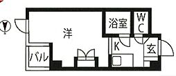 ヴィラ・パサージュ 1Kの間取図画像