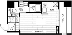 ステージグランデ蔵前 ワンルームの間取図画像