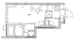 ソルナクレイシア大泉学園 ワンルームの間取図画像