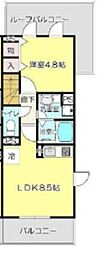清瀬市松山2丁目アパート 1LDKの間取図画像