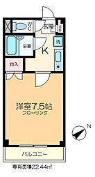 コーポ山喜・3 1Kの間取図画像