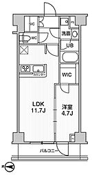ジェノヴィア本所吾妻橋2スカイガーデン 1LDKの間取図画像