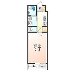 Osaka Metro四つ橋線 北加賀屋駅 徒歩6分の賃貸アパート 2階1Kの間取り