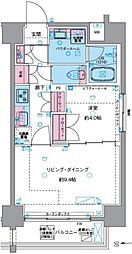 GENOVIA浅草VIskygarden 5階1LDKの間取り