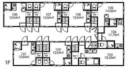 コンフォートテラス荻窪 1階ワンルームの間取り