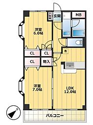 メゾンドソレイユ 3LDKの間取図画像