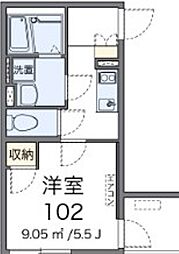 LEONEXTソレイユ 1Kの間取図画像