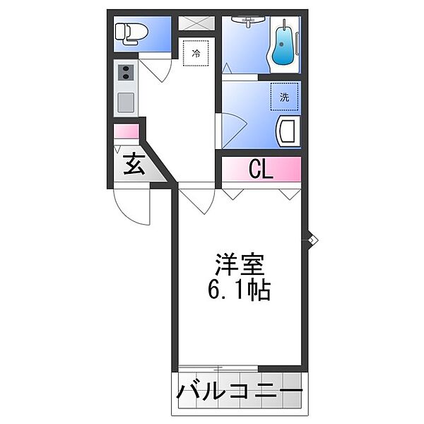 maison PREMIER　V ｜大阪府大阪市生野区勝山南１丁目(賃貸アパート1K・3階・23.40㎡)の写真 その2