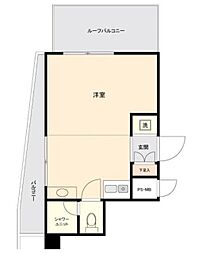 セザール西高島平 7階ワンルームの間取り