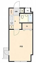 プリオル横浜 1Kの間取図画像