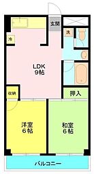 石渡ビル 2LDKの間取図画像
