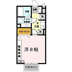 ヴェルドミール　Ｉ 1階1Kの間取り