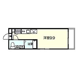 マーヴェリック堺東 ワンルームの間取図画像