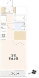 ペガサスマンション生田 ワンルームの間取図画像