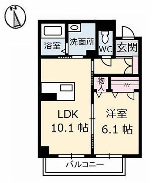 ベレオ南島田 303｜徳島県徳島市南島田町４丁目(賃貸マンション1LDK・3階・42.08㎡)の写真 その2