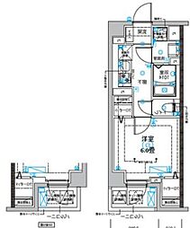 DIPS西新井 1Kの間取図画像