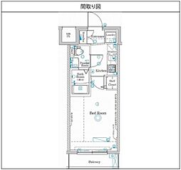 ラフィスタ川口 1Kの間取図画像