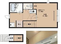 ルアナ 2階1Kの間取り