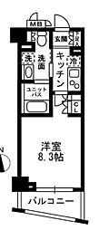 レジディア中落合-A 1Kの間取図画像