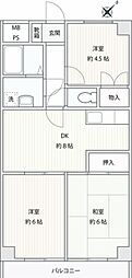 YSPマンション 3DKの間取図画像