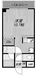 エスペランサ ワンルームの間取図画像