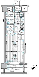 ミリアレジデンス東池袋 1DKの間取図画像