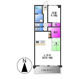 Osaka Metro中央線 長田駅 徒歩9分の賃貸マンション 2階1LDKの間取り