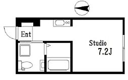 Bonds Stage千鳥町 1階ワンルームの間取り