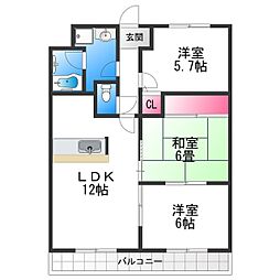 エントピア福泉 3LDKの間取図画像
