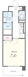 ヴィラージュオリオン 1Kの間取図画像