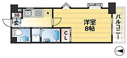 エスポワール春日野道2 1Kの間取図画像
