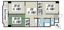 ダンデライオン鵠沼 3DKの間取図画像