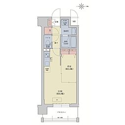 リシュドール梅小路 1LDKの間取図画像