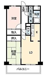 メゾン・ド・セット 2LDKの間取図画像