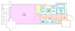 RBM半蔵門レジデンス 1Kの間取図画像