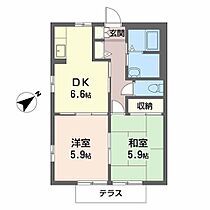 リズムホープ 0102 ｜ 滋賀県大津市本堅田２丁目8-5（賃貸アパート2DK・1階・44.80㎡） その2