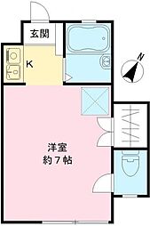 ドリームコート南平 ワンルームの間取図画像