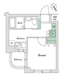 クレアシオン目白通り 1Kの間取図画像