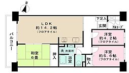 メトロハイツ東陽西棟 3LDKの間取図画像