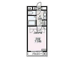 ポラリス志木 1Kの間取図画像