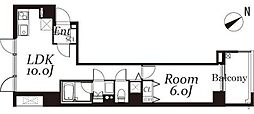 ボセジュール 1LDKの間取図画像