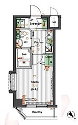 ガーラ大井町ゼームス坂上 1Kの間取図画像