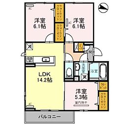 Osaka Metro御堂筋線 あびこ駅 徒歩9分の賃貸アパート 1階3LDKの間取り