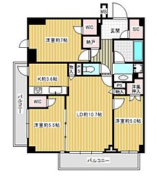 プレミアスイート外苑の杜 3LDKの間取図画像