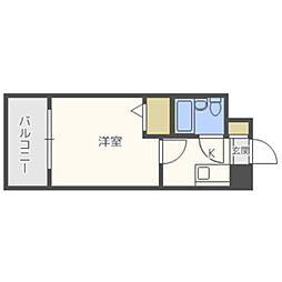 メゾン・ド・シャトラン ワンルームの間取図画像