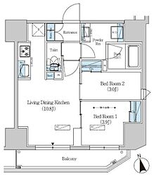 間取図画像 2LDK