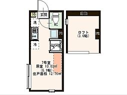 エリムレジデンス豊島園 ワンルームの間取図画像