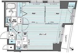 トーシンフェニックス日本橋蛎殻町弐番館 2DKの間取図画像