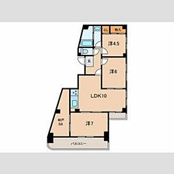 樺沢ビル 5階3SLDKの間取り
